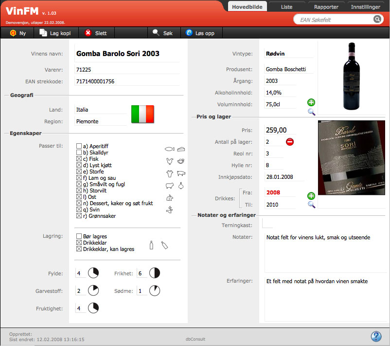 VinFM - systematisér din vinkjeller